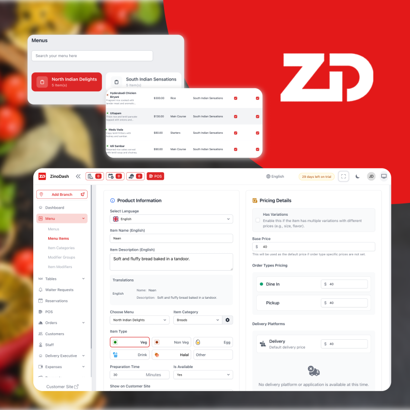Effortless Menu Management